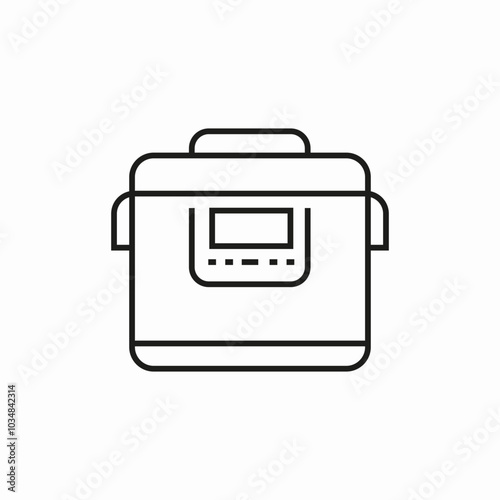 multicooker cook icon sign vector