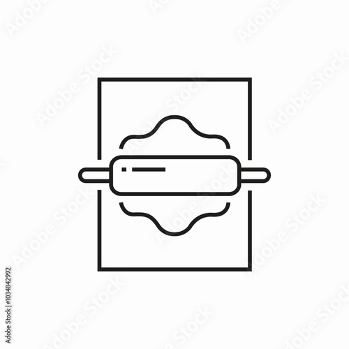 rolling pin dough icon sign vector