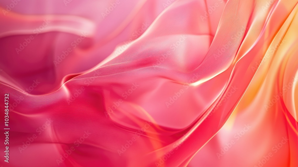 Abstract Close-Up of Pink and Orange Fabric with Fine Lines Abstract Close-Up of Pink and Orange Fabric with Fine Lines