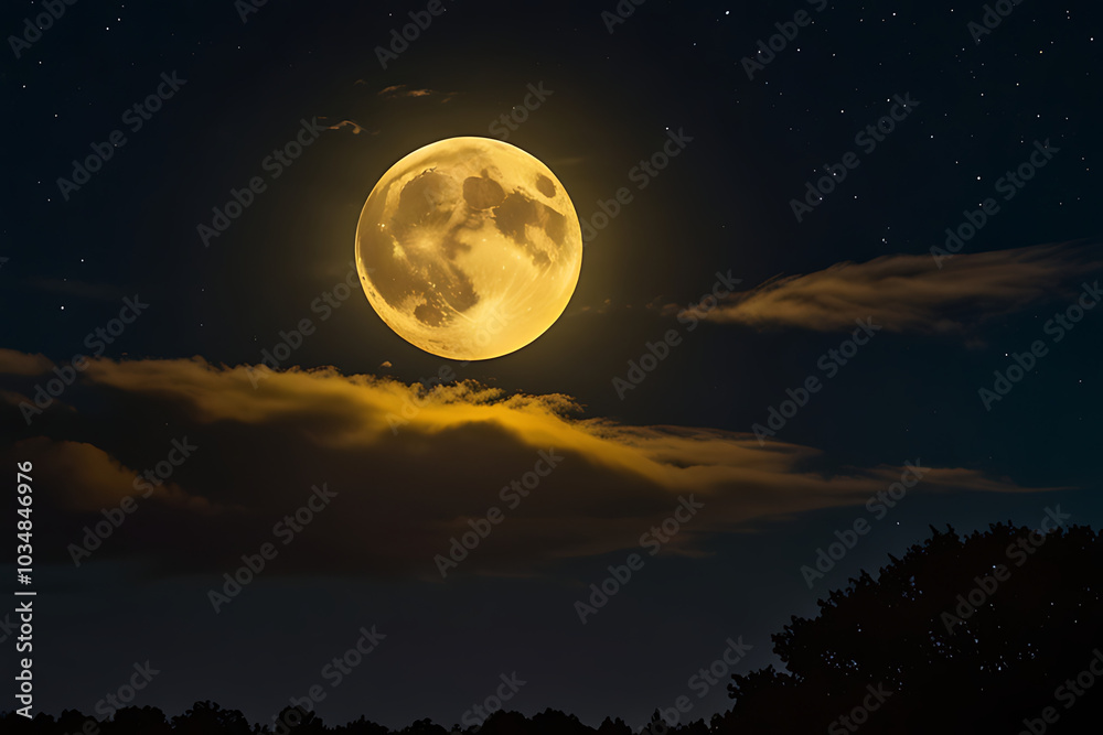Full moon over the sky.; Moon in the darkness. Full moon over the sky.; Moon in the darkness.