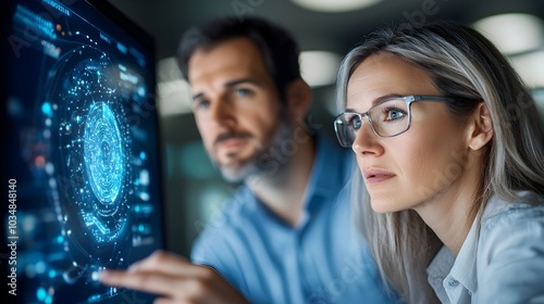 A team of engineers utilizing advanced computer modeling and simulation to design and optimize a smart grid system for efficient sustainable and intelligent electricity infrastructure