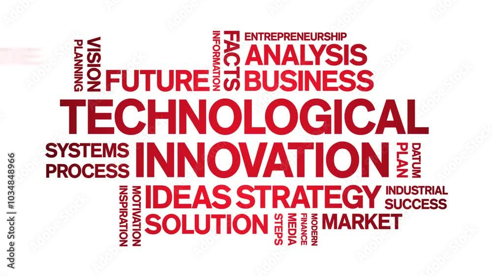 Technological innovation animated word cloud;text design animation tag kinetic typography seamless loop. Technological innovation animated word cloud;text design animation tag kinetic typography seamless loop.
