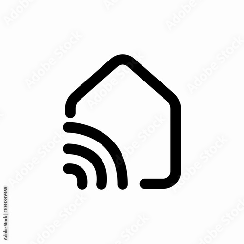wifi house icon sign vector