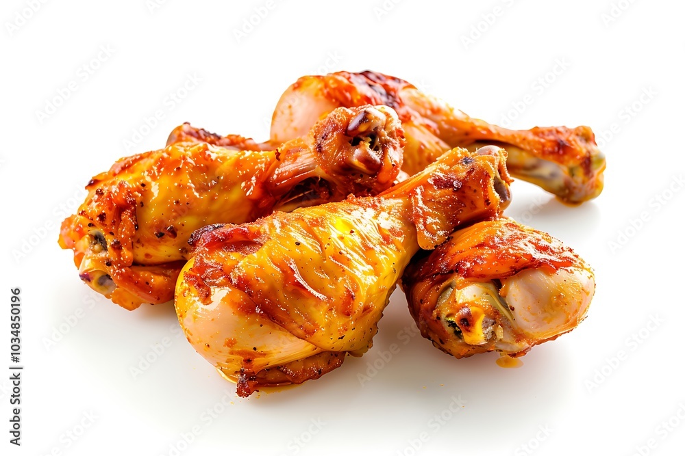 roasted chicken with vegetables isolated on a white background, Generative AI roasted chicken with vegetables isolated on a white background, Generative AI