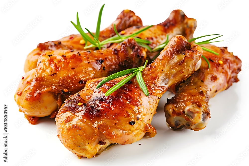 roasted chicken with vegetables isolated on a white background, Generative AI roasted chicken with vegetables isolated on a white background, Generative AI