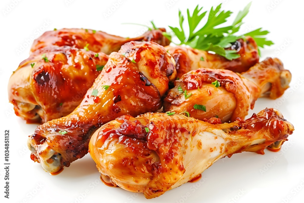 roasted chicken with vegetables isolated on a white background, Generative AI roasted chicken with vegetables isolated on a white background, Generative AI