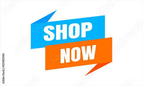 SHOP NOW vector image.