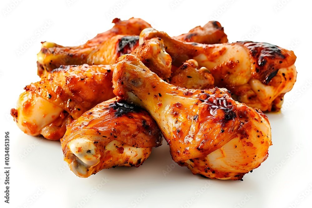 roasted chicken with vegetables isolated on a white background, Generative AI roasted chicken with vegetables isolated on a white background, Generative AI