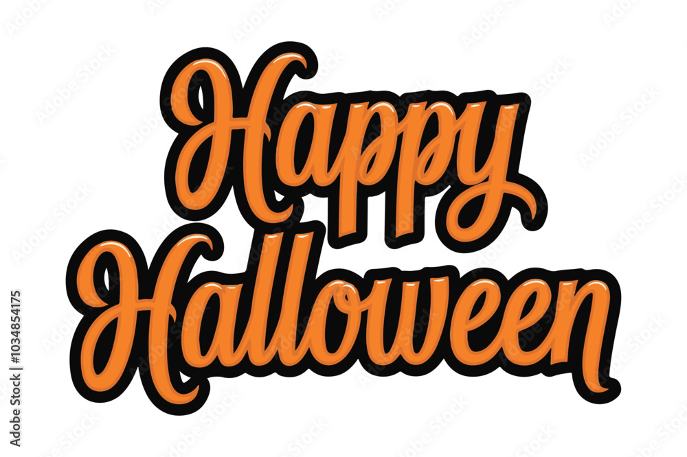 Fototapeta premium Halloween typography text design - Generative AI