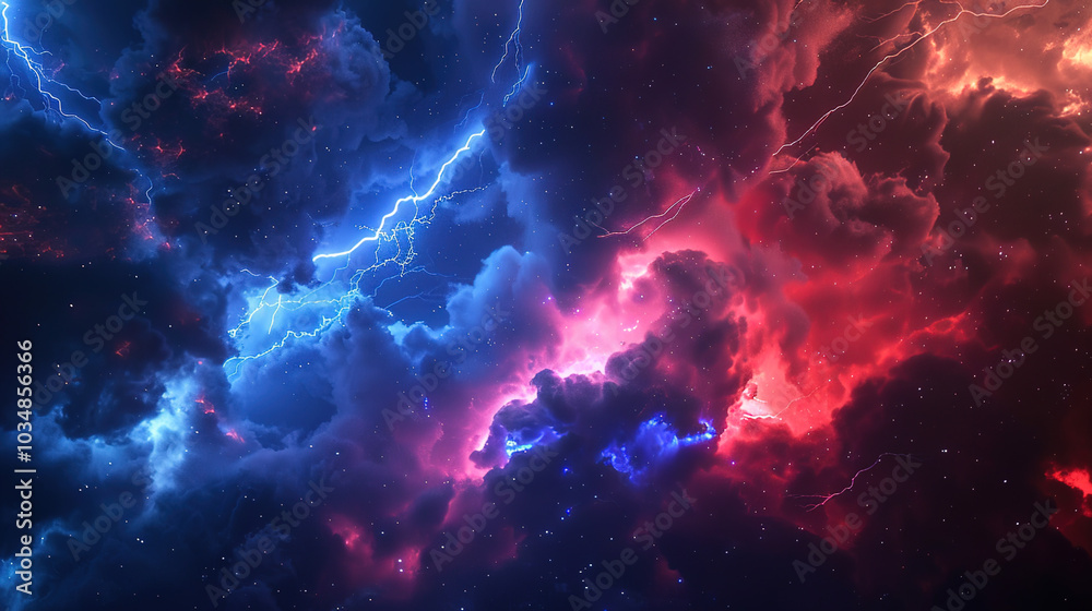 blue sky with earth,purple lightning thunder blue sky with earth,purple lightning thunder