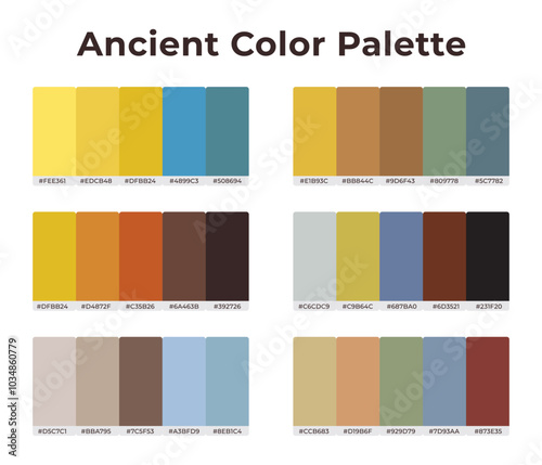 Ancient Art History Color Palette Set