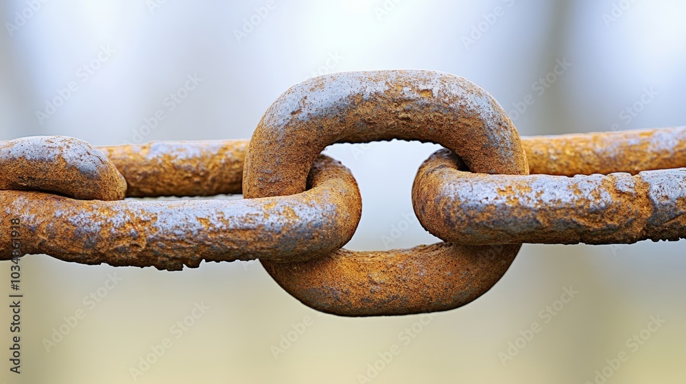 Rusty Chain Link Close Up Industrial Strength Connection Rusty Chain Link Close Up Industrial Strength Connection
