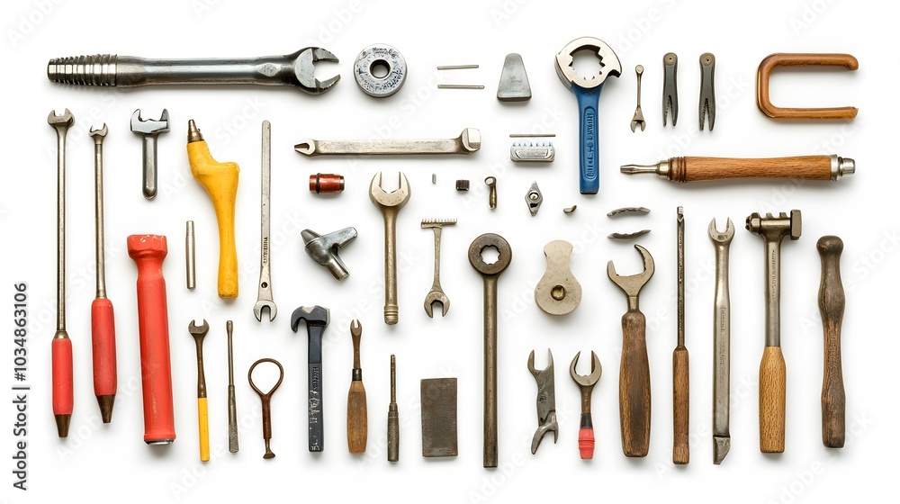 Set of tools isolated on white background. Set of tools isolated on white background.