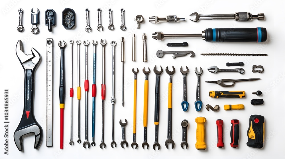 Set of tools isolated on white background. Set of tools isolated on white background.