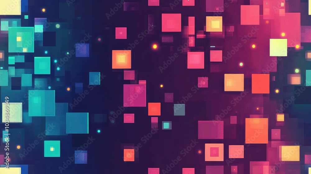Colorful 8 bit style background