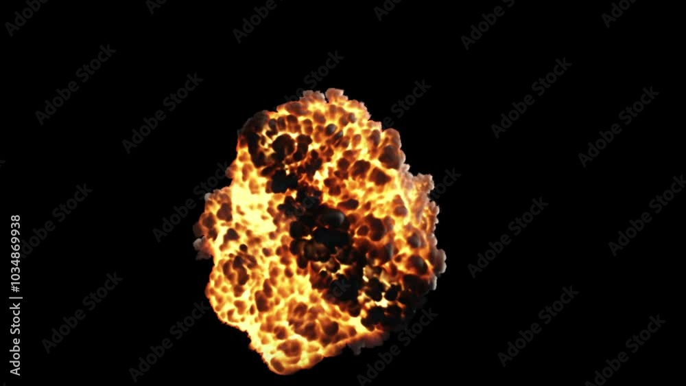 Massive explosion toward camera, transparent background
3d rendering of fire explosion simulation with alpha channel (transparent background)
Massive explosion toward camera, transparent background
3d rendering of fire explosion simulation with alpha channel (transparent background)