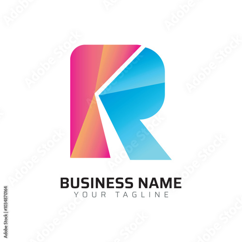 Free Download R Premium Gradient Letter Logo  - GFXLoad