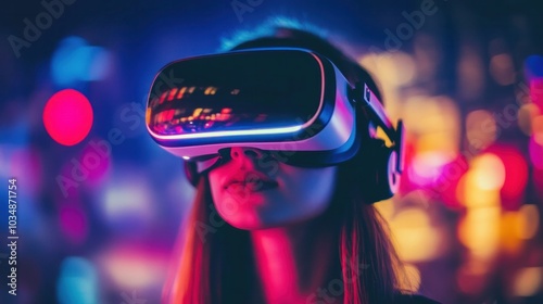 A futuristic affiliate marketing model where digital goods and services are promoted in virtual reality environments, earning commissions through immersive experiences