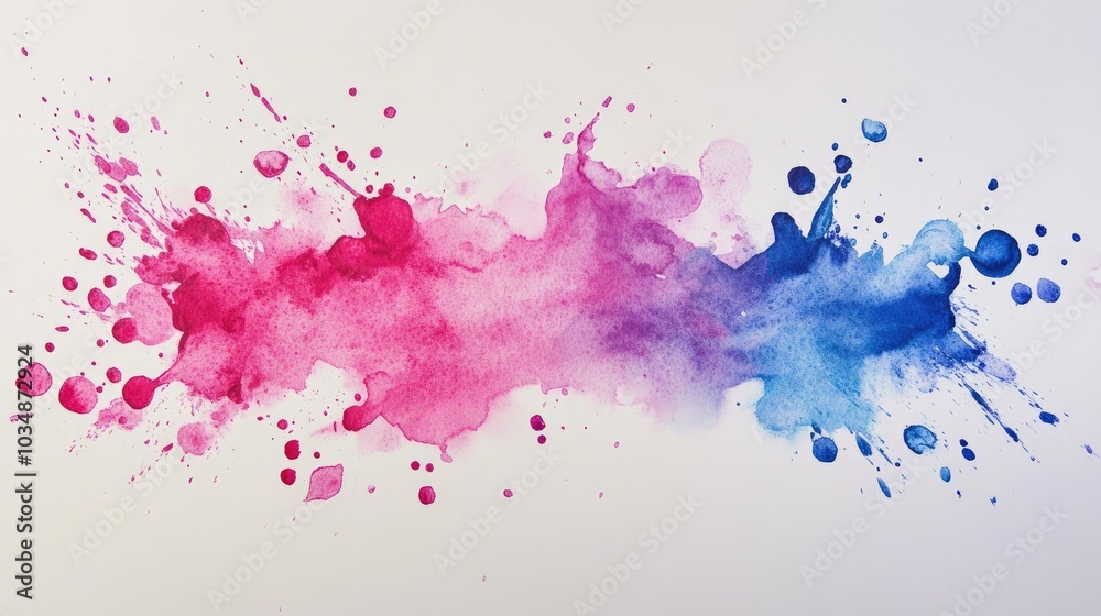 Fototapeta premium Hand drawn watercolor splash