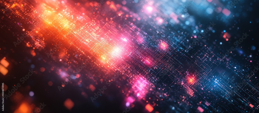 Abstract digital background with red and blue glowing lines. Abstract digital background with red and blue glowing lines.