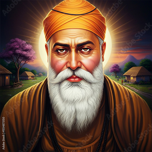 Vivid portrait of Guru Nana...
