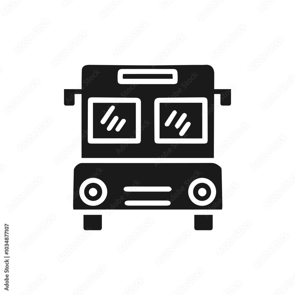 Bus Icon editable vector