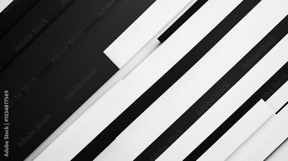 Obraz premium Striking Black and White Geometric Pattern Design