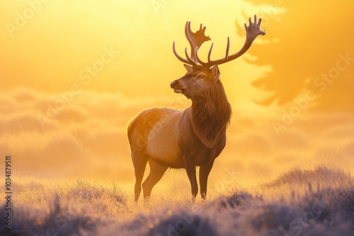 Majestic Elk at Sunrise