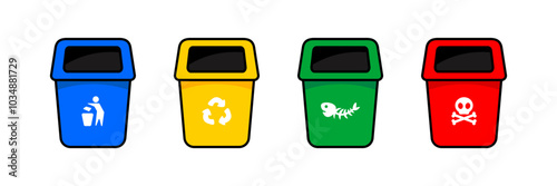 bin, trash can icon, trashcan, garbage waste icon