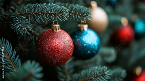 A tree with many Christmas ornaments hanging from it