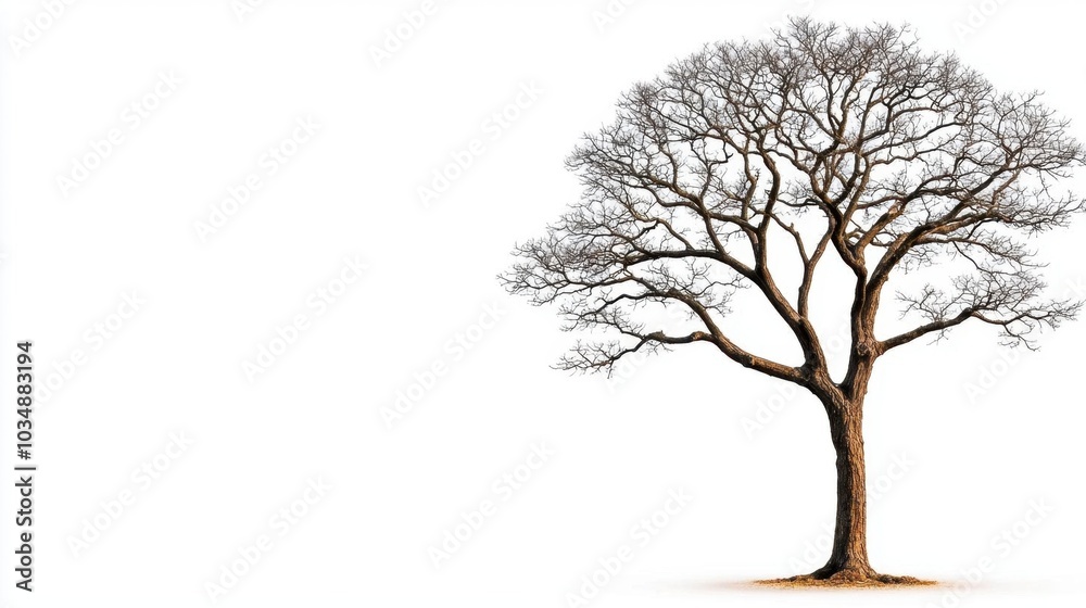 A photostock images of a bare winter tree without leaves, isolated on white background, High Quality A photostock images of a bare winter tree without leaves, isolated on white background, High Quality