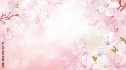 A serene background featuring delicate pink cherry blossoms against a soft, dreamy backdrop.