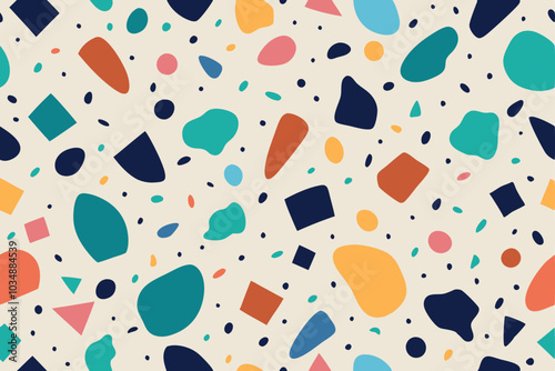 Colorful Terrazzo Seamless Texture vector