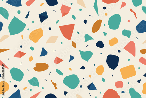 Colorful Terrazzo Seamless Texture vector