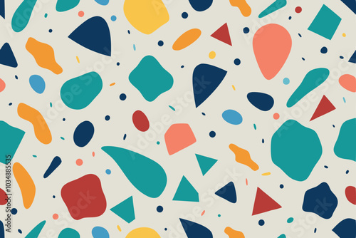 Colorful Terrazzo Seamless Texture vector