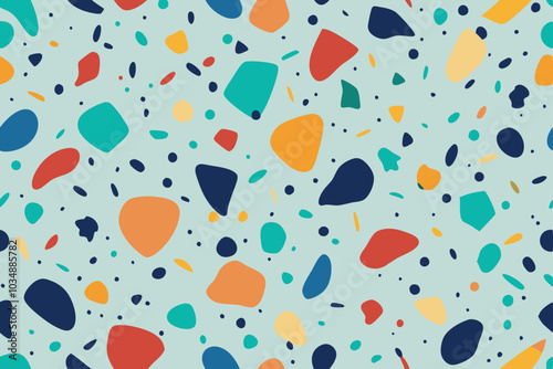 Colorful Terrazzo Seamless Texture vector