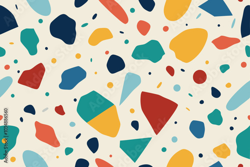 Colorful Terrazzo Seamless Texture vector