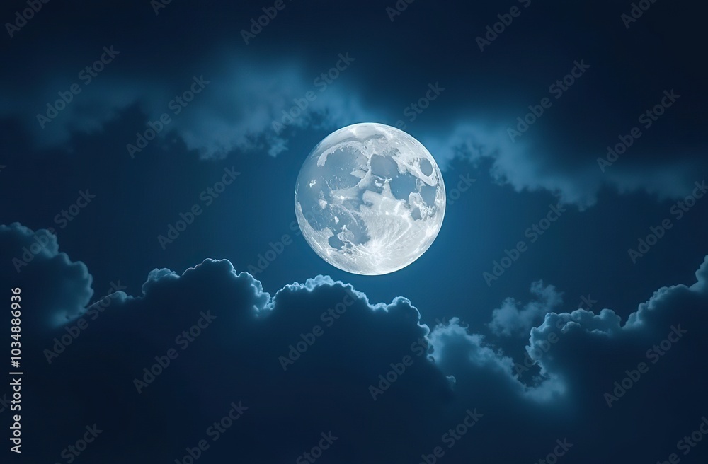 Panoramic view of the moon out in the space Panoramic view of the moon out in the space