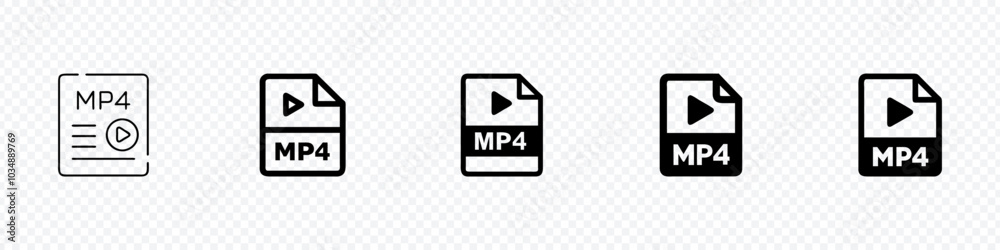 MP4 file icon, Video formate icon icon. Mp4 format file icon, Video vector icon. MP4 video formate icon set MP4 file icon, Video formate icon icon. Mp4 format file icon, Video vector icon. MP4 video formate icon set