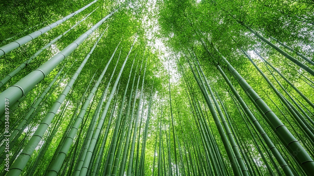 Lush Bamboo Forest Reaching Towards the Sky Lush Bamboo Forest Reaching Towards the Sky
