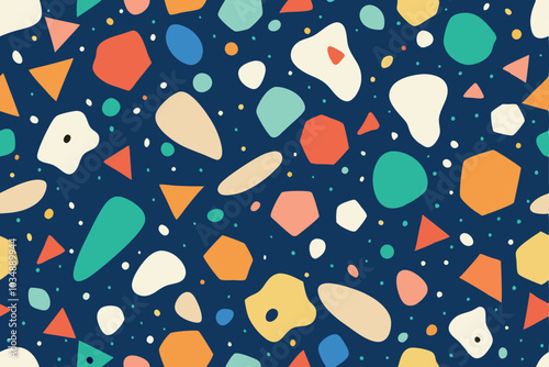 Colorful Terrazzo Seamless Texture vector