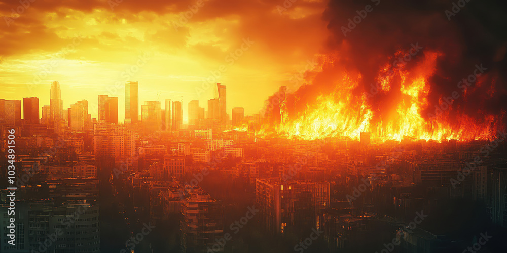 Fototapeta premium Human Rights Damage Lost in Climate Crisis . AI generative.