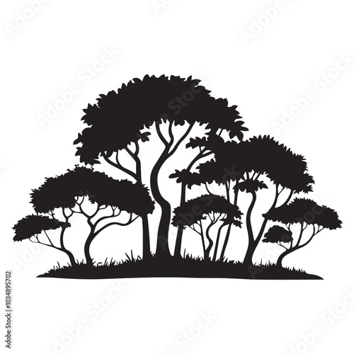 forest tree silhouette