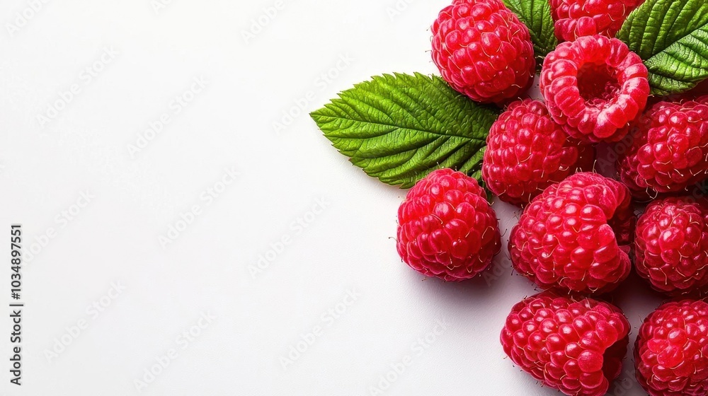 A photostock images of fresh raspberries, isolated on white background, High Quality A photostock images of fresh raspberries, isolated on white background, High Quality