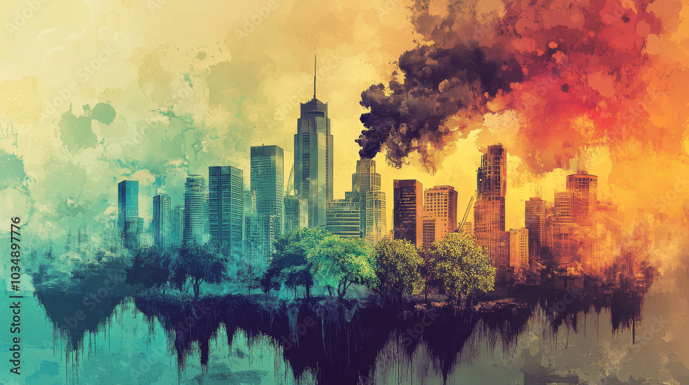Our planet is hurting. Pollution and social problems are making it sick. This artwork uses modern design to show the need to protect our environment and fight climate change. Our planet is hurting. Pollution and social problems are making it sick. This artwork uses modern design to show the need to protect our environment and fight climate change.