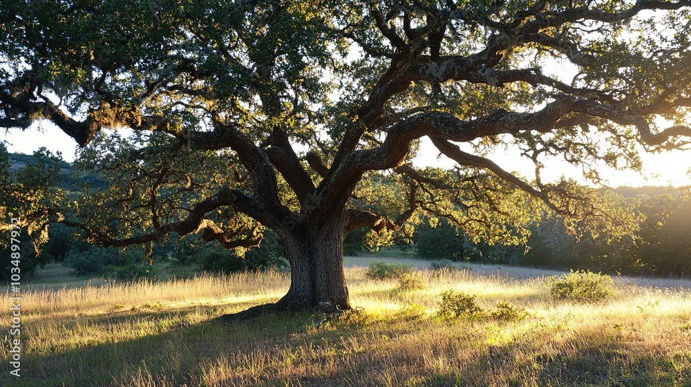 Majestic Tree in Golden Hour Light Majestic Tree in Golden Hour Light
