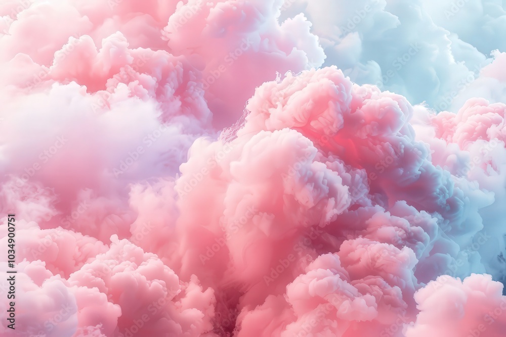 Fototapeta premium Abstract Cloud Formation with Pink and Blue Hues