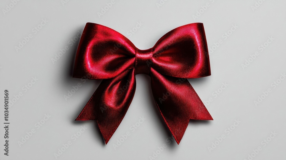A photostock images of red ribbon bow, isolated on white background, High Quality A photostock images of red ribbon bow, isolated on white background, High Quality