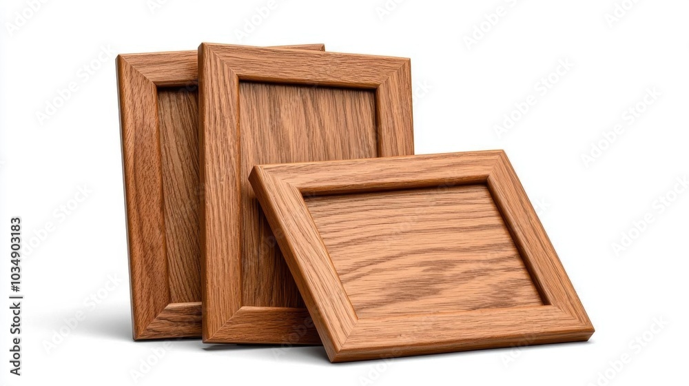 A photostock images of wooden picture frames, isolated on white background, High Quality A photostock images of wooden picture frames, isolated on white background, High Quality