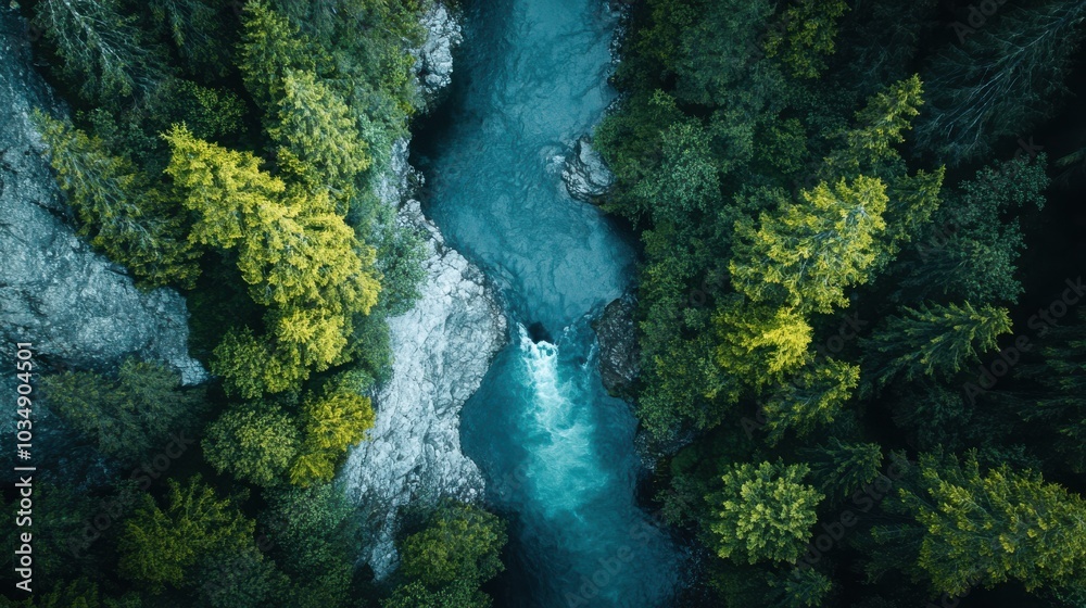 Aerial view of dense green forest and winding river
Aerial view of dense green forest and winding river